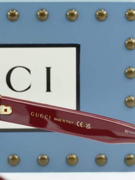 Gucci GG1138O 003 Square Eyeglasses - Burgundy 52mm main image 9